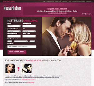 Neuverlieben.com Startseite